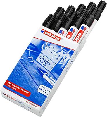 Permanente markeerstift Edding 3300 Zwart (10 Stuks)