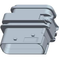 TE Connectivity 1-1564534-1 Female behuizing (board) HDSCS, MCP Totaal aantal polen: 4 Inhoud: 1 stuk(s) - thumbnail