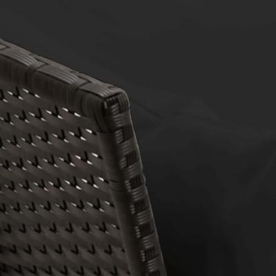 Tuinbank met kussens poly rattan zwart