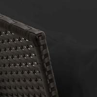Tuinbank met kussens poly rattan zwart - thumbnail