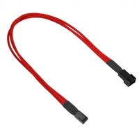 Nanoxia 900300017 3-pins Molex verlengkabel, 30 cm, rode enkele mouw - thumbnail