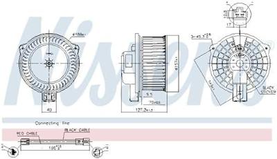 Nissens Interieurventilator 87630 6 Hatchback (GG) 6 Hatchback (GH) 157 mm