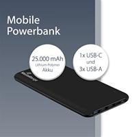 MediaRange MR754 powerbank Zwart Lithium-Polymeer (LiPo) 25000 mAh - thumbnail