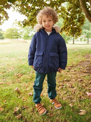 Parka sweater met capuchon voor jongens marineblauw