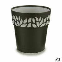 Zelfwaterende bloempot Stefanplast Cloe Antraciet Plastic 19 x 19 x 19 cm (12 Stuks) - thumbnail