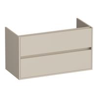 Brauer Adore - Onderkast - 100 cm - met 2 Softclose Lades Greeploos en 1 Sifon Uitsparing - Mat Beige - thumbnail