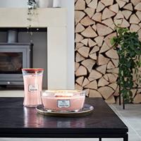 WoodWick Geurkaars Ellipse Pressed Blooms & Patchouli - 9 cm / 19 cm - Geurkaars in Glas - Houten Lont - thumbnail