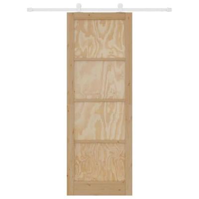 Schuifdeur met Hardware Set 83x232 cm Massief Grenen