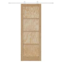 Schuifdeur met Hardware Set 83x232 cm Massief Grenen - thumbnail