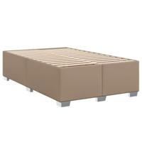 Boxspring met matras kunstleer cappuccinokleurig 120x190 cm - thumbnail