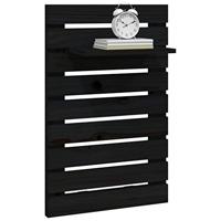 Nachtkastjes wandgemonteerd 2 st massief grenenhout zwart - thumbnail