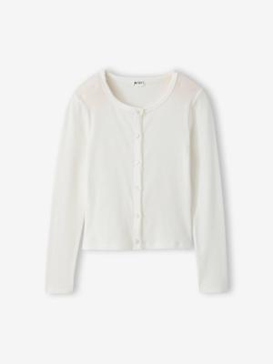 T-shirt met lange mouwen ecru