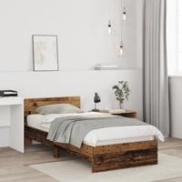 Bedframe met hoofdeinde Oud hout 90 x 190 cm Bewerkt hout - thumbnail