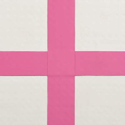 VidaXL Gymnastiekmat met pomp opblaasbaar 300x100x15 cm pvc roze