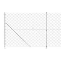 VidaXL Gaashek met flens 1,6x10 m zilverkleurig - thumbnail