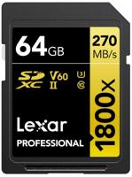 Lexar Professional SDXC 64GB BL 1800X UHS-II V60 Gold - thumbnail