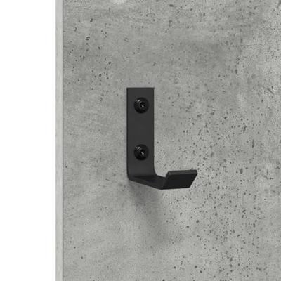 Wandgemonteerde kapstok met opslag Betongrijs 96 x 1.5 x 90 cm Wandgemonteerde kapstok met opslag Betongrijs 96 x 1.5 x 90 cm