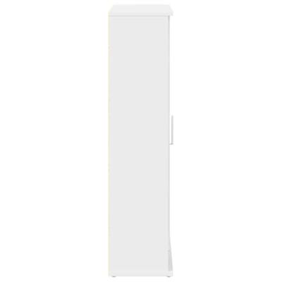 Badkamerkast met rolhouder 39x22x90 cm wit