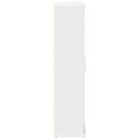 Badkamerkast met rolhouder 39x22x90 cm wit - thumbnail