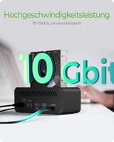 ICY BOX IB-2924MSCL-C31 basisstation voor opslagstations USB 3.2 Gen 2 (3.1 Gen 2) Type-C Zwart - thumbnail