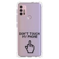 Motorola Moto G30 | G20 | G10 Anti Shock Case Finger Don't Touch My Phone - thumbnail