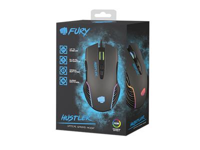 FURY Hustler muis Gamen Ambidextrous USB Type-A Optisch 6400 DPI