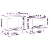2-delige Salontafelset massief grenenhout honingbruin - thumbnail