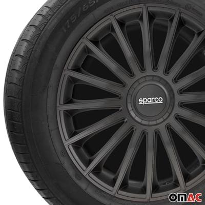 4-Delige Sparco Wieldoppenset Treviso 14-inch zwart SP1492BK