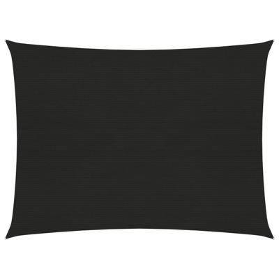 Zonnezeil 160 g/m 5x6 m HDPE zwart