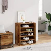 VidaXL Schoenenkast 60x35x70 cm bewerkt hout oud houtkleurig - thumbnail