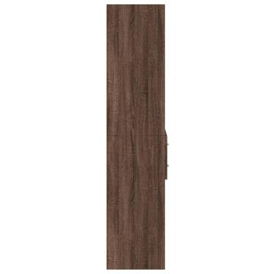 Hoge kast 70x42,5x185 cm bewerkt hout bruin eikenkleurig