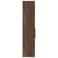 Hoge kast 70x42,5x185 cm bewerkt hout bruin eikenkleurig - thumbnail