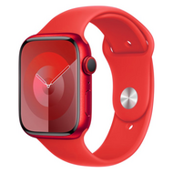 Rubberen sportbandje - Rood - Geschikt voor Apple watch 44mm / 45mm / 46mm / 49mm - thumbnail