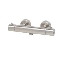 BWS Douchekraan Thermostatisch Cemal h.o.h. 12 cm RVS Look (inclusief S koppelingen) - thumbnail