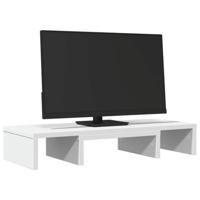 VidaXL Monitorstandaard verstelbaar 60x24x10,5 cm bewerkt hout wit - thumbnail