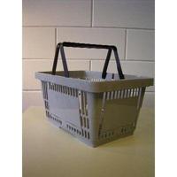 Winkelmandje grijs BIG met 2 handgrepen - thumbnail