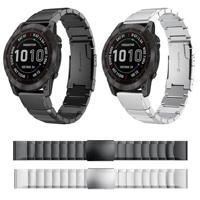 By Qubix - Stainless steel schakelband - Zwart - Compatible met Garmin Fenix 8-51mm - Compatible Garmin bandje - thumbnail