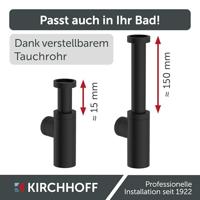 Design Wastafel Fontein Sifon - 5/4" x 32mm, mat zwart - thumbnail