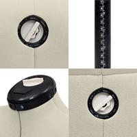 Paspop verstelbaar vrouw maat 40-46 M crmekleurig - thumbnail