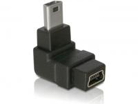 Delock 65097 Adapter USB-B mini 5-pins male naar female 90° schuin - thumbnail