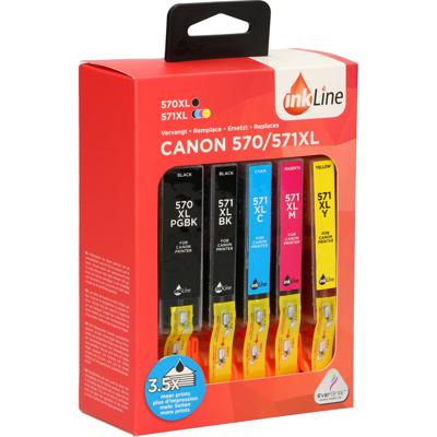 inKline INC570571 inktcartridge Zwart, Cyaan, Magenta, Geel