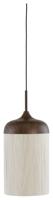 Light & Living Hanglamp 'Dania' Houtlook en touw, 16cm, kleur Donkerbruin - thumbnail