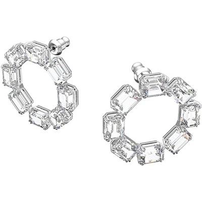 Swarovski 5618629 Oorknoppen Millenia Octagon zilverkleurig-wit
