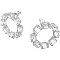 Swarovski 5618629 Oorknoppen Millenia Octagon zilverkleurig-wit - thumbnail