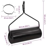 Gazonroller met beluchtingsklemmen 63 L ijzer zwart - thumbnail