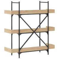 Boekenkast 3-laags 100x33x108,5 cm bewerkt hout sonoma eiken - thumbnail