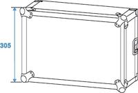 Roadinger Amplifier Rack PR-2 19 inch flightcase 6 HE 470 mm diep - thumbnail