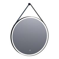 Brauer Jade Edge Spiegel - Rond - Diameter 70 cm - met Directe LED-Verlichting - Dimbaar - met Touchbediening - met Zwarte Ophangband - thumbnail