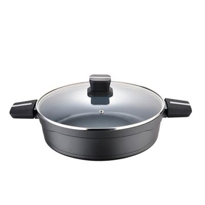 Pot met Glazen Deksel San Ignacio Bistro SG6427 Mat zwart Gegoten aluminium Verval Pot met Glazen Deksel San Ignacio Bistro SG6427 Mat zwart Gegoten aluminium Verval
