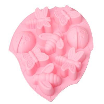 8-in-1 Insect Butterfly Dragonfly Beetle Shaped Silica Cake Mold